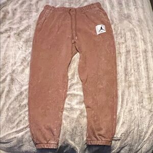 Jordan Men’s Brown Acid Washed Sweatpants with Logo